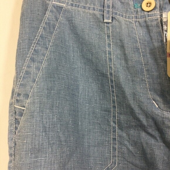 Tommy Bahama Womens Sea Glass Cropped Pants Buccaneer Blue Size 6 NWT MSRP $110 - Picture 4 of 8